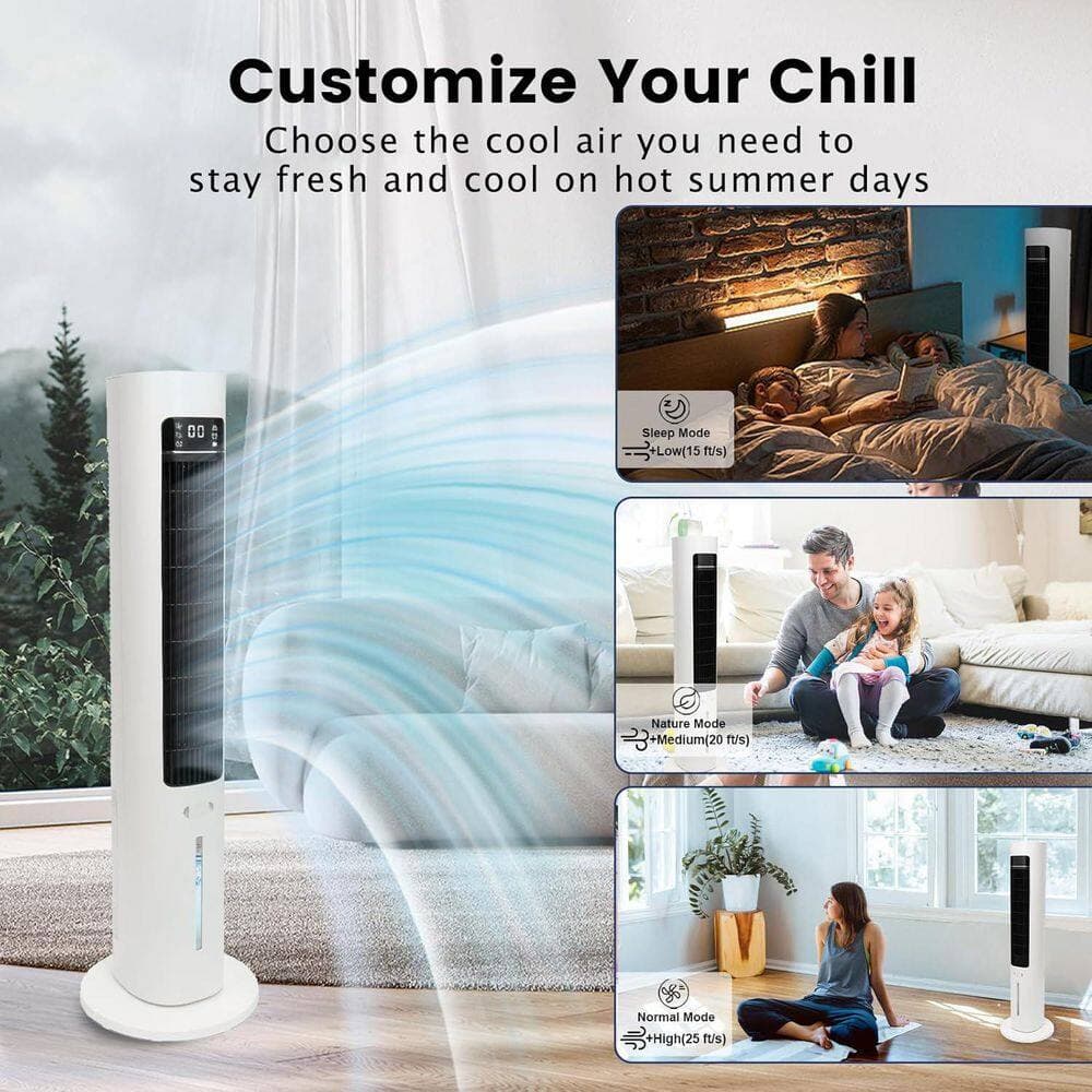 Adrinfly 41 in. Evaporative Portable Air Conditioner w/ Remote ansd Wifi Enabled, Heater, Dehumidifier, 3 Speeds, 3 Modes (3)