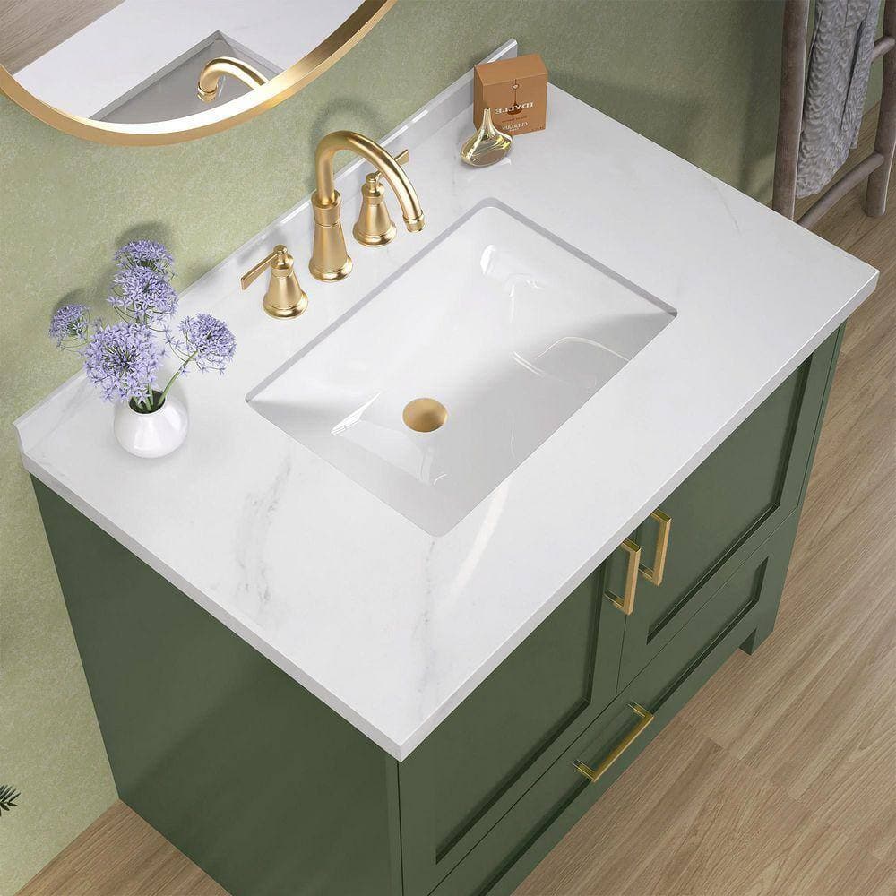 NTQ 20.5 in. Rectangular Undermount Bathroom Sink Ceramic Vessel Vanity Lavatory Sink Basin in White with Overflow (2)