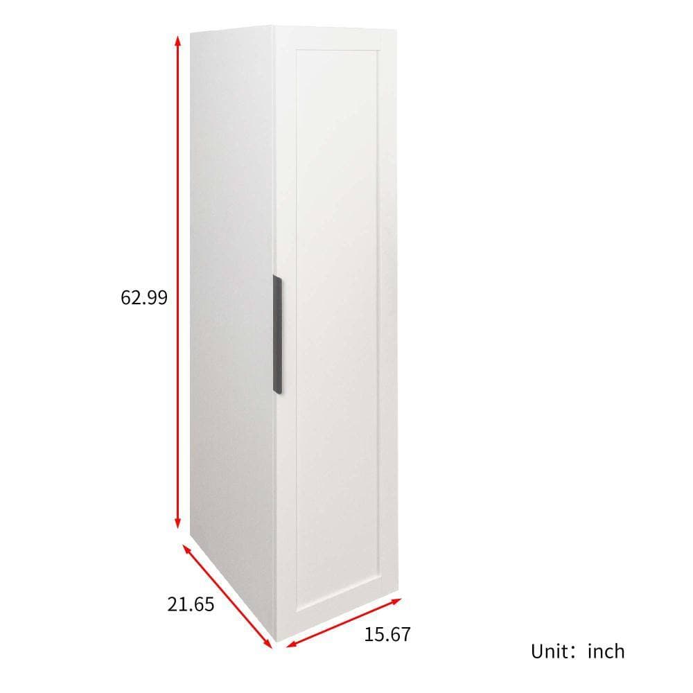 XUJMK 16 in W x 22 in D x 63 in H Linen Cabinet, Pantry Freestanding Buffet Cupboards Sideboard in White with Doors & Shelves (3)