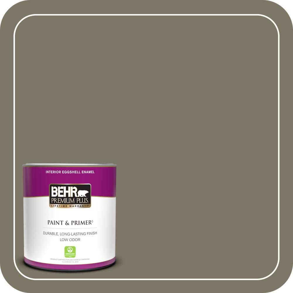 BEHR PREMIUM PLUS Home Decorators Collection #HDC-NT-05 Aged Olive Enamel Interior/Exterior Paint & Primer Color Sample (1)