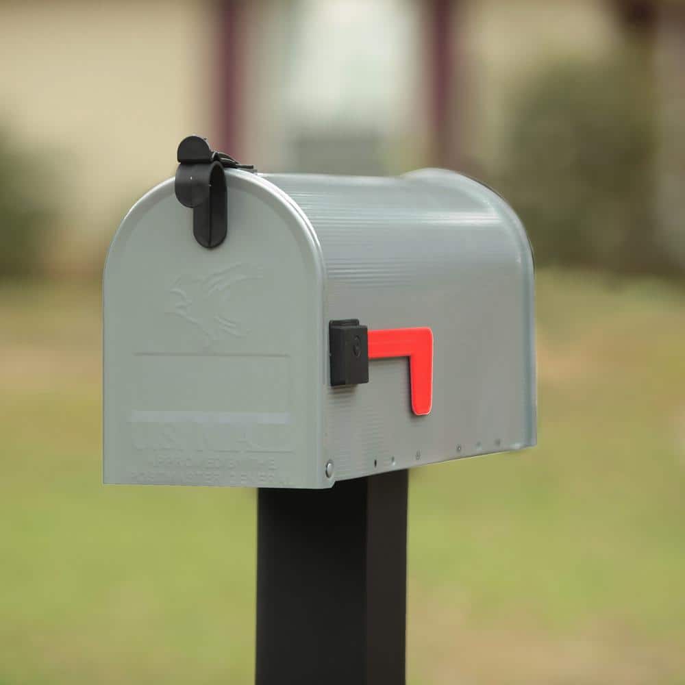 Architectural Mailboxes Grayson Gray, Medium, Steel, Post Mount Mailbox (2)