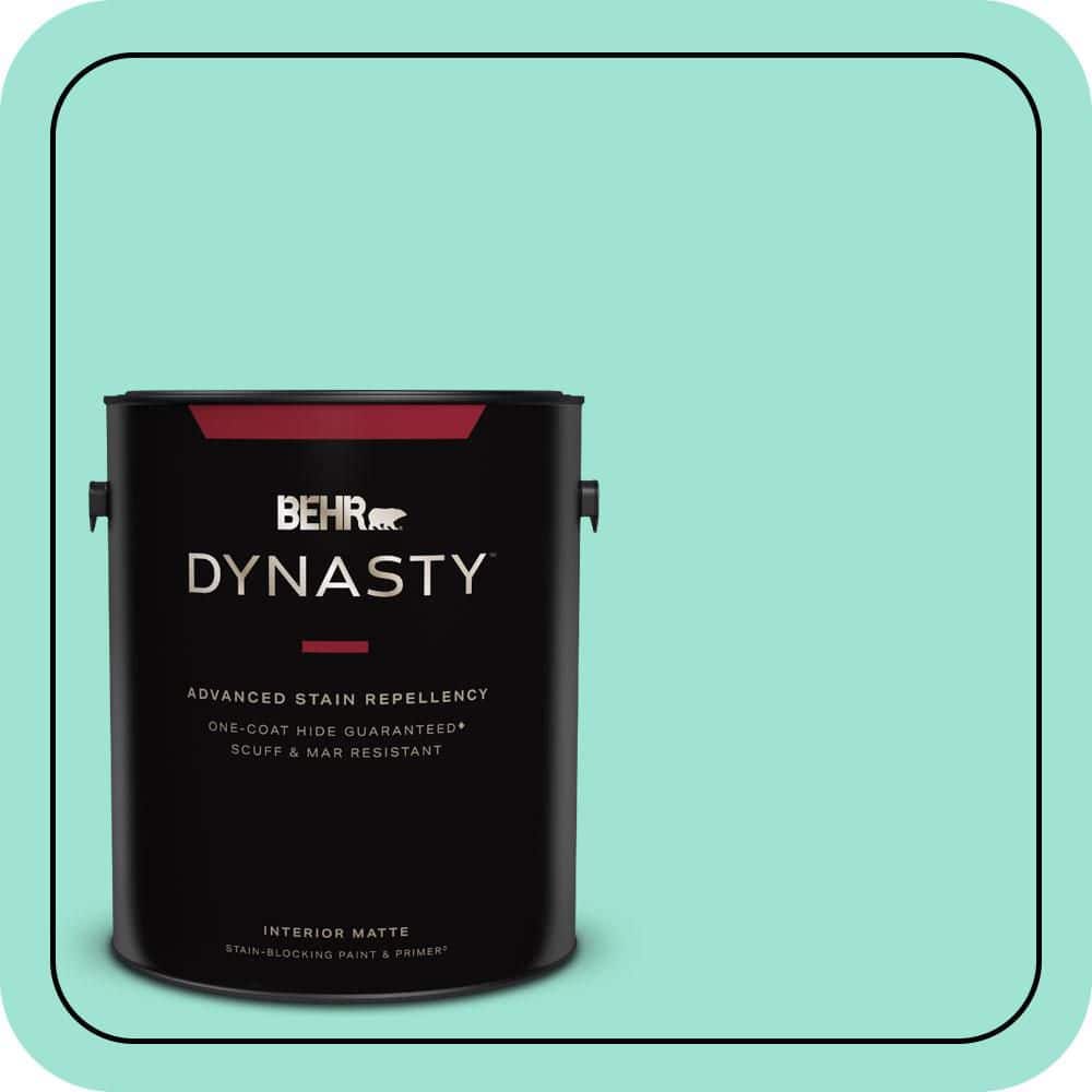 BEHR DYNASTY 1 gal. #P430-2 Aqua Wish Matte Interior Stain-Blocking Paint & Primer