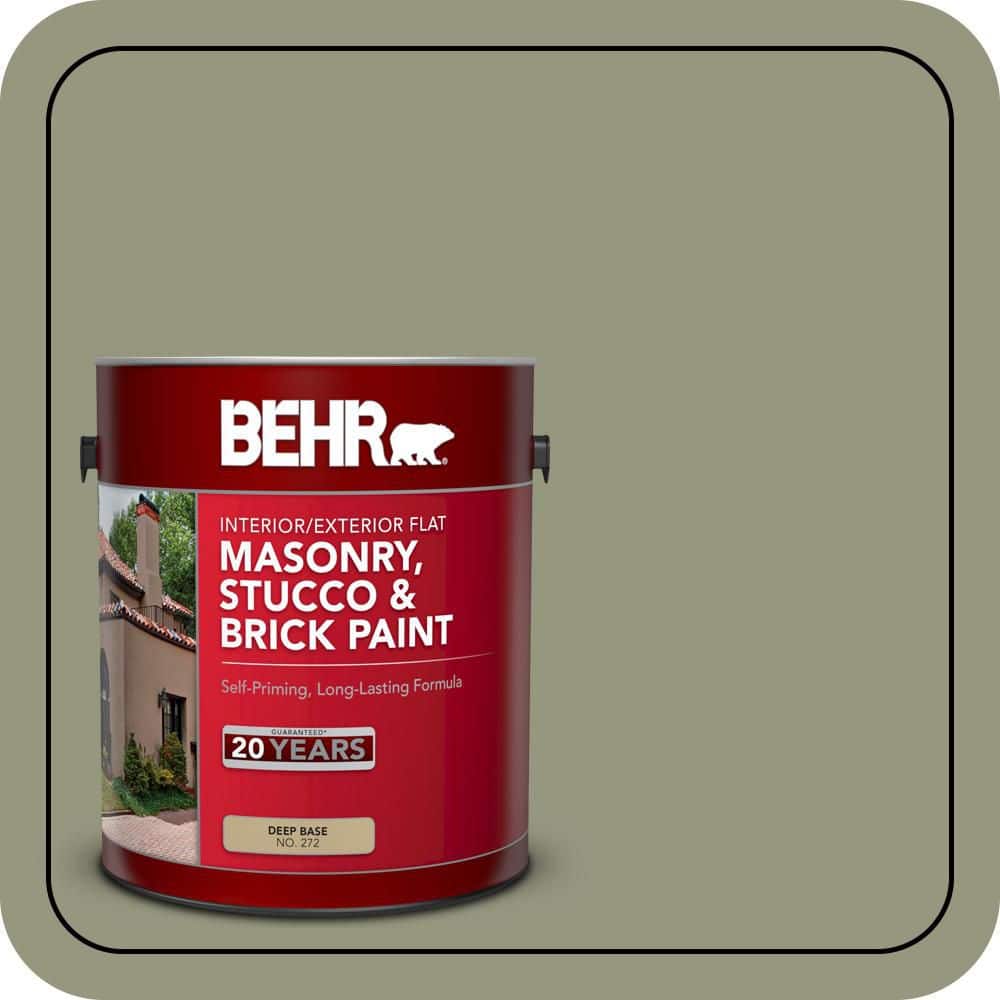 BEHR 1 gal. #S380-5 Milkweed Pod Flat Interior/Exterior Masonry, Stucco and Brick Paint