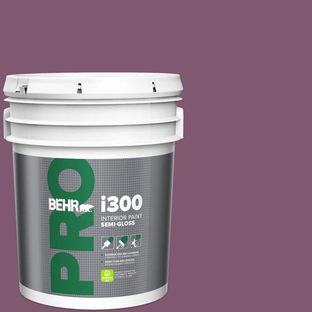 BEHR PRO 5 gal. #M110-7 Euphoric Magenta Semi-Gloss Interior Paint