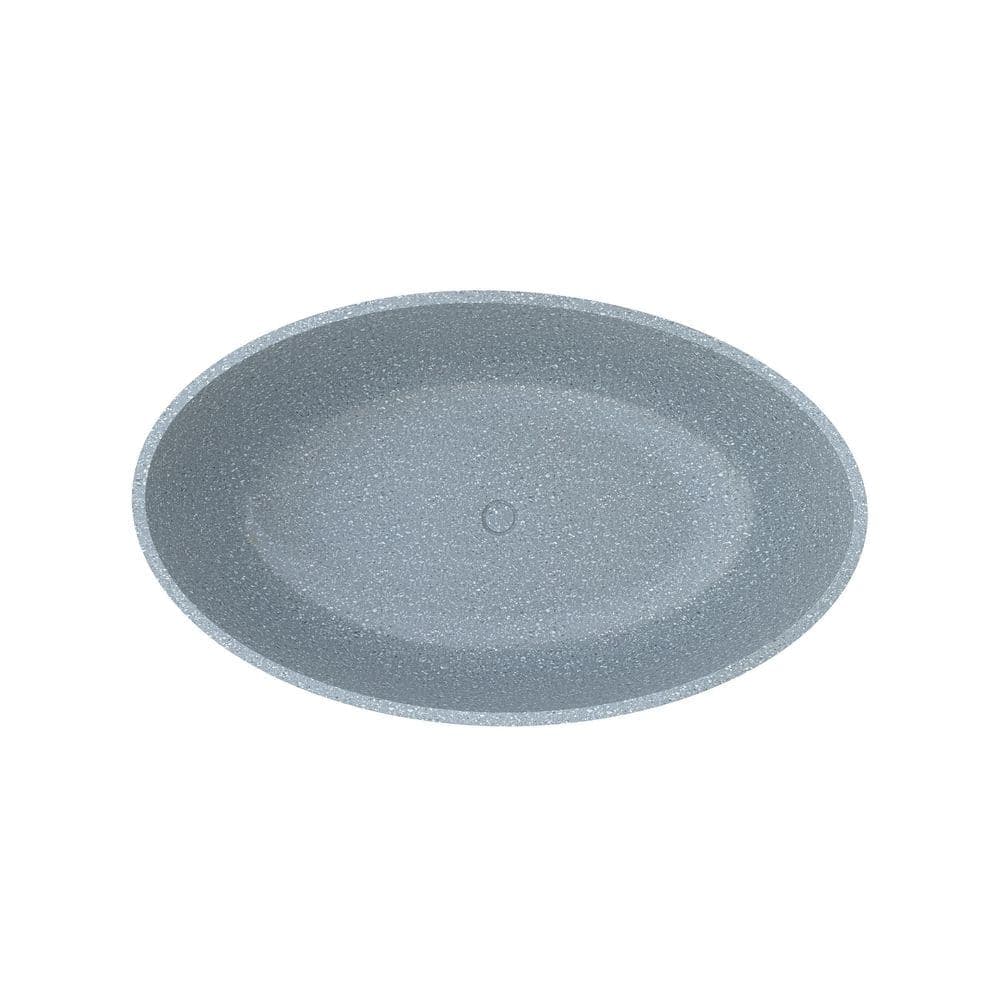 SJ STAR&JANE 64.6 in. x 38.6 in. Freestanding Soaking Bathtub with Center Drain in Gray (3)