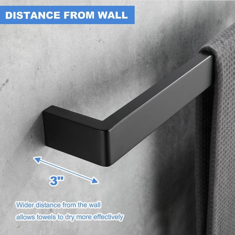 ruiling Square Wall Mounted Towel Bar Stainless Steel (4)
