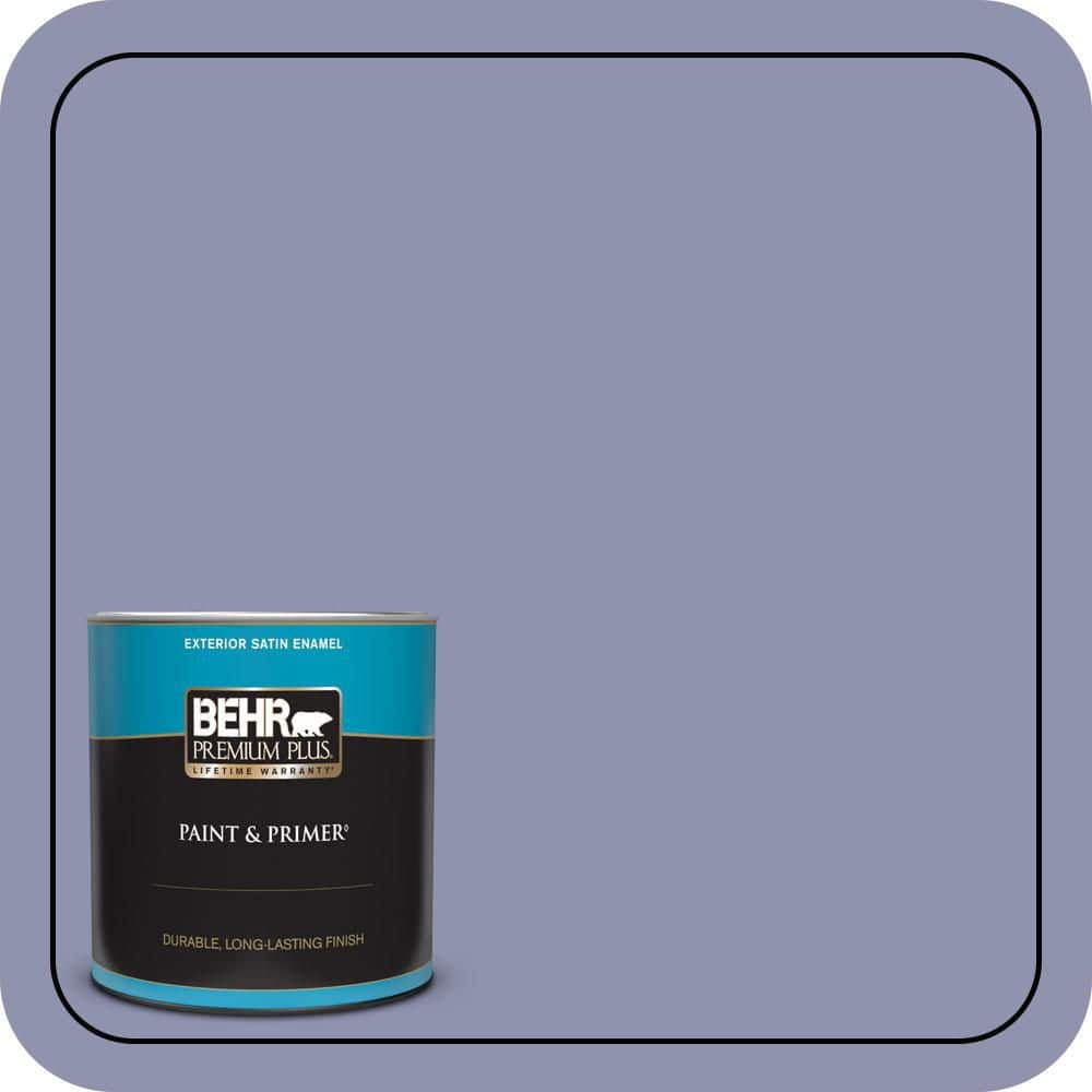 BEHR PREMIUM PLUS 1 qt. #S560-4 Monarchy Satin Enamel Exterior Paint & Primer