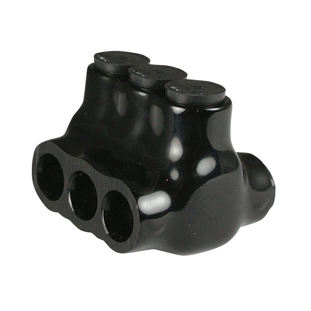 ASI 14-2 AWG Multi Tap Connector Insulated 3 Ports, Black Bagged