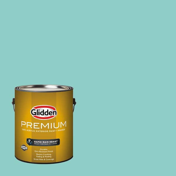 Glidden Premium 1 gal. #PPG1231-4 Tropical Holiday Satin Exterior Latex Paint