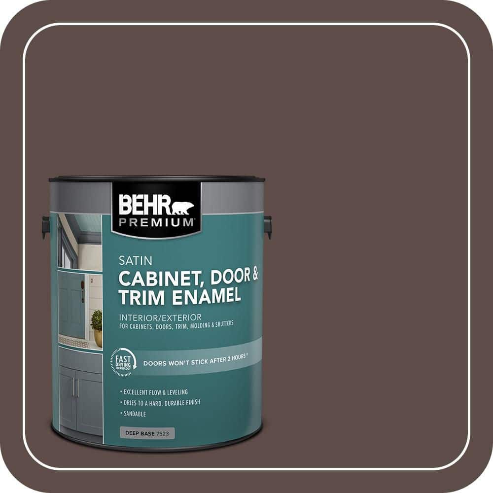 BEHR PREMIUM 1 gal. #MQ2-35 Cabin in the Woods Satin Enamel Interior/Exterior Cabinet, Door & Trim Paint (1)