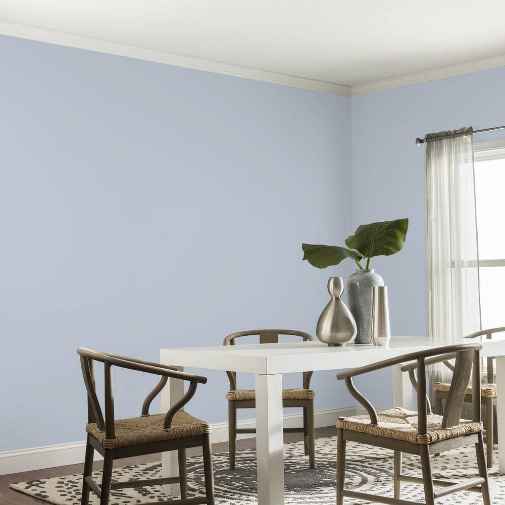 Glidden Premium 1 qt. PPG1041-4 Blue Dolphin Eggshell Interior Latex Paint (4)