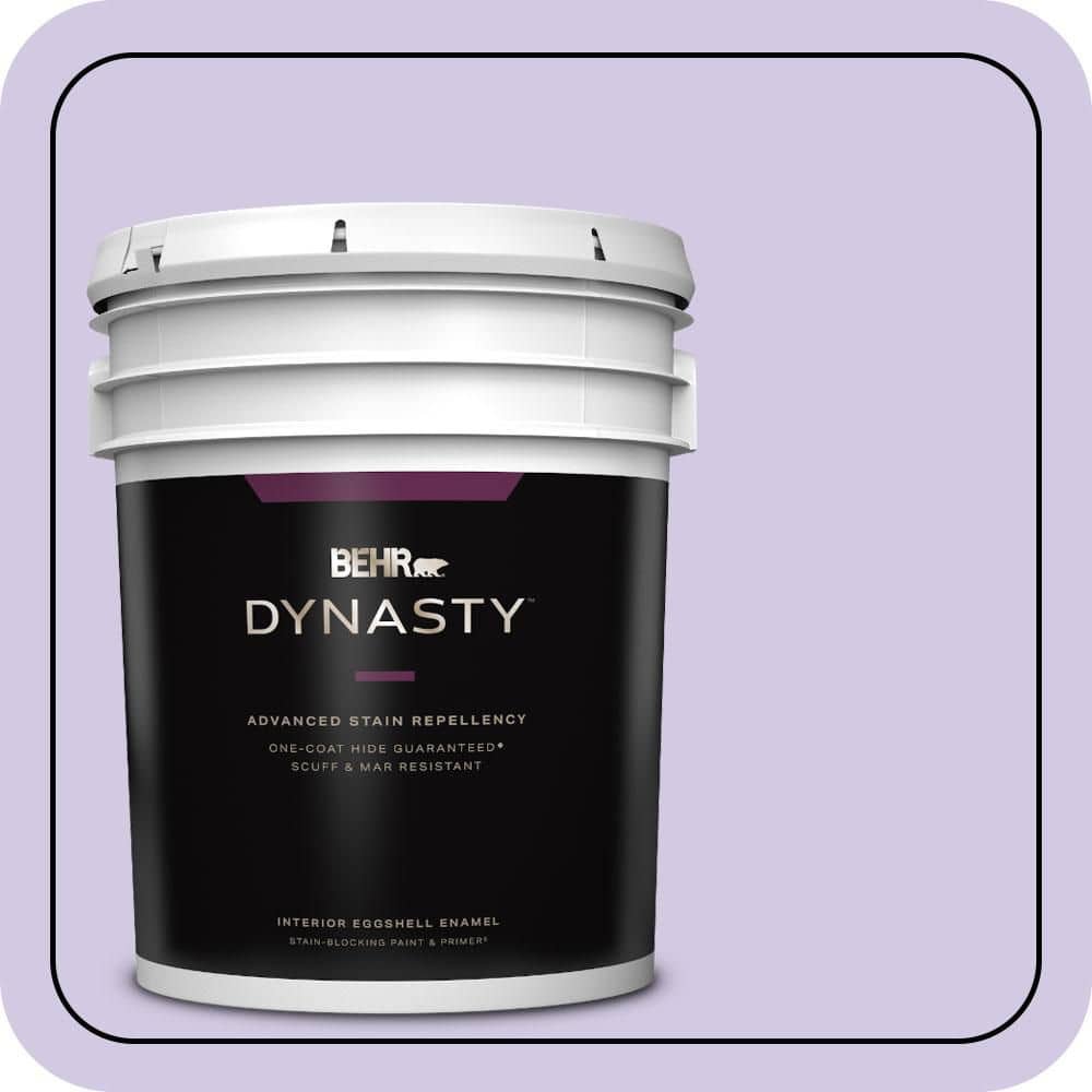 BEHR DYNASTY 5 gal. #650C-3 Light Mulberry Eggshell Enamel Interior Stain-Blocking Paint & Primer