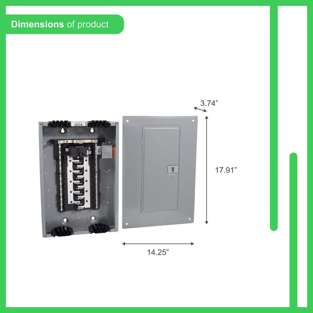 Square D Homeline 100 Amp 20-Space 40-Circuit Indoor Main Breaker Qwik-Grip Plug-On Neutral Load Center with Cover - Value Pack (4)