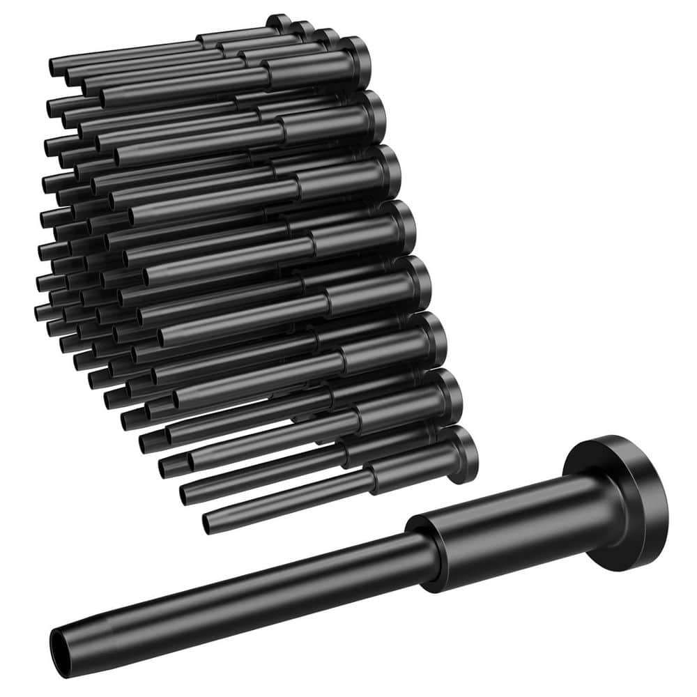 Afoxsos 1/8 Black Stainless Steel Invisible Receiver and Swage Stud End-Cable Railing Hardware Kit in Black (60-Pack) (1)