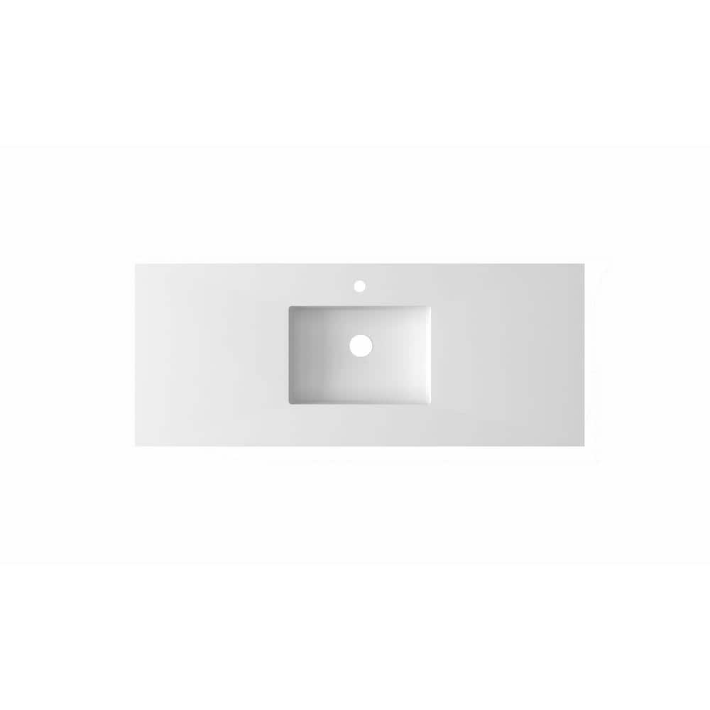 Laviva 54 in. W 22 in. D Solid Surface Vanity Top with Rectangular Single Sink (2)