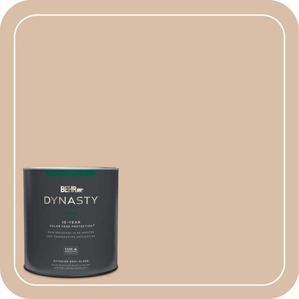 BEHR DYNASTY 1 qt. #PPH-15 Nut Flavor Semi-Gloss Enamel Exterior Stain-Blocking Paint & Primer
