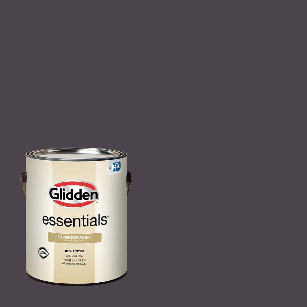 Glidden Essentials 1-gal. Blackhearth PPG1003-7 Flat Exterior Paint (1)