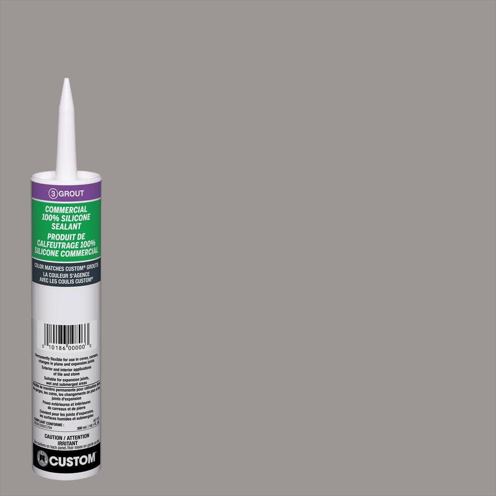 Custom Building Products Commercial #165 Delorean Gray 10.1 oz. Silicone Caulk (2)