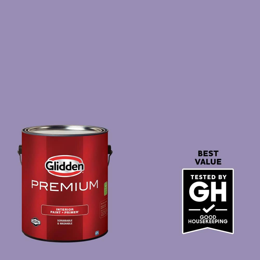 Glidden Premium 1 gal. PPG1175-5 French Violet Eggshell Interior Paint (1)