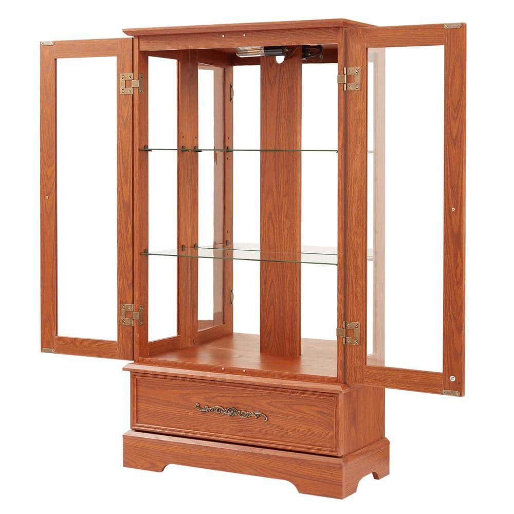 COWLOWN 25.98 in. W x 11.81 in. D x 47.44 in. H Bathroom Dark Brown Linen Cabinet (1)