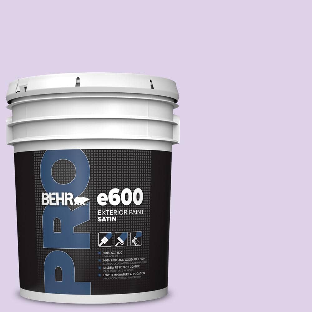BEHR PRO 5 gal. #P570-1 Teary Eyed Satin Exterior Paint