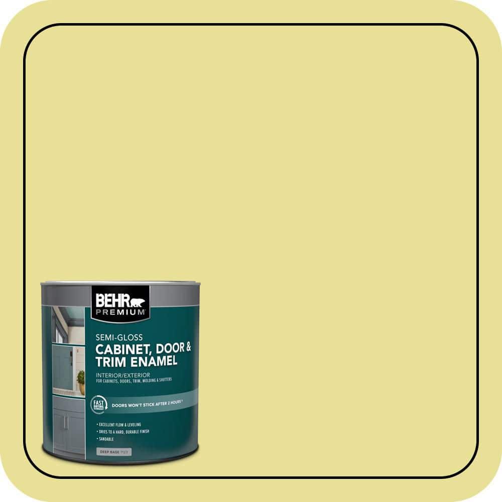 BEHR PREMIUM 1 qt. #P340-3 Reviving Green Semi-Gloss Enamel Interior/Exterior Cabinet, Door & Trim Paint