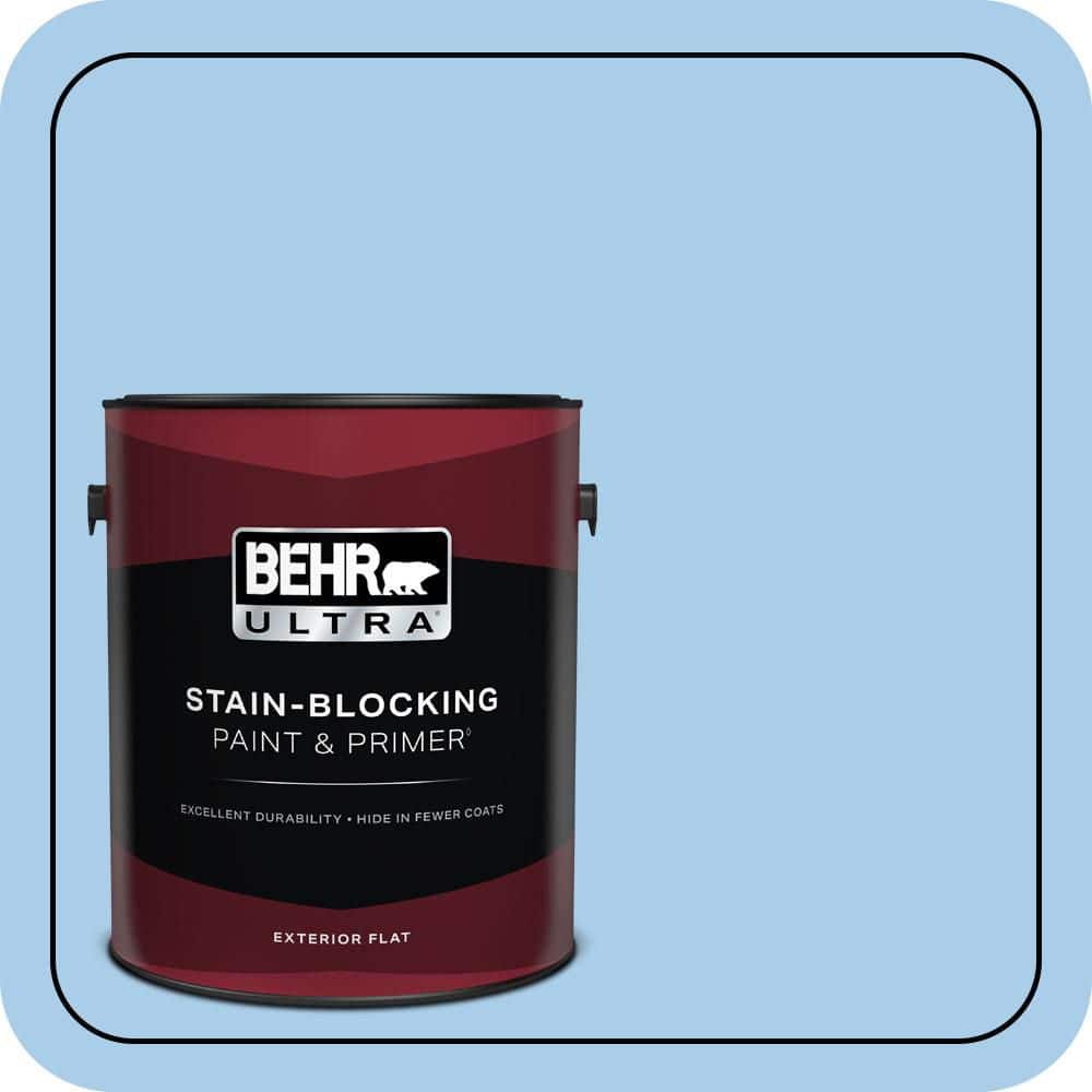 BEHR ULTRA 1 gal. #P520-2 French Porcelain Flat Exterior Paint & Primer