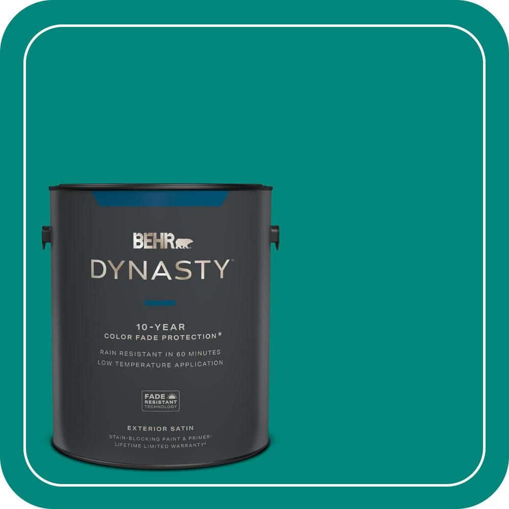 BEHR DYNASTY 1 gal. #P450-7 Mystic Turquoise Satin Enamel Exterior Stain-Blocking Paint & Primer