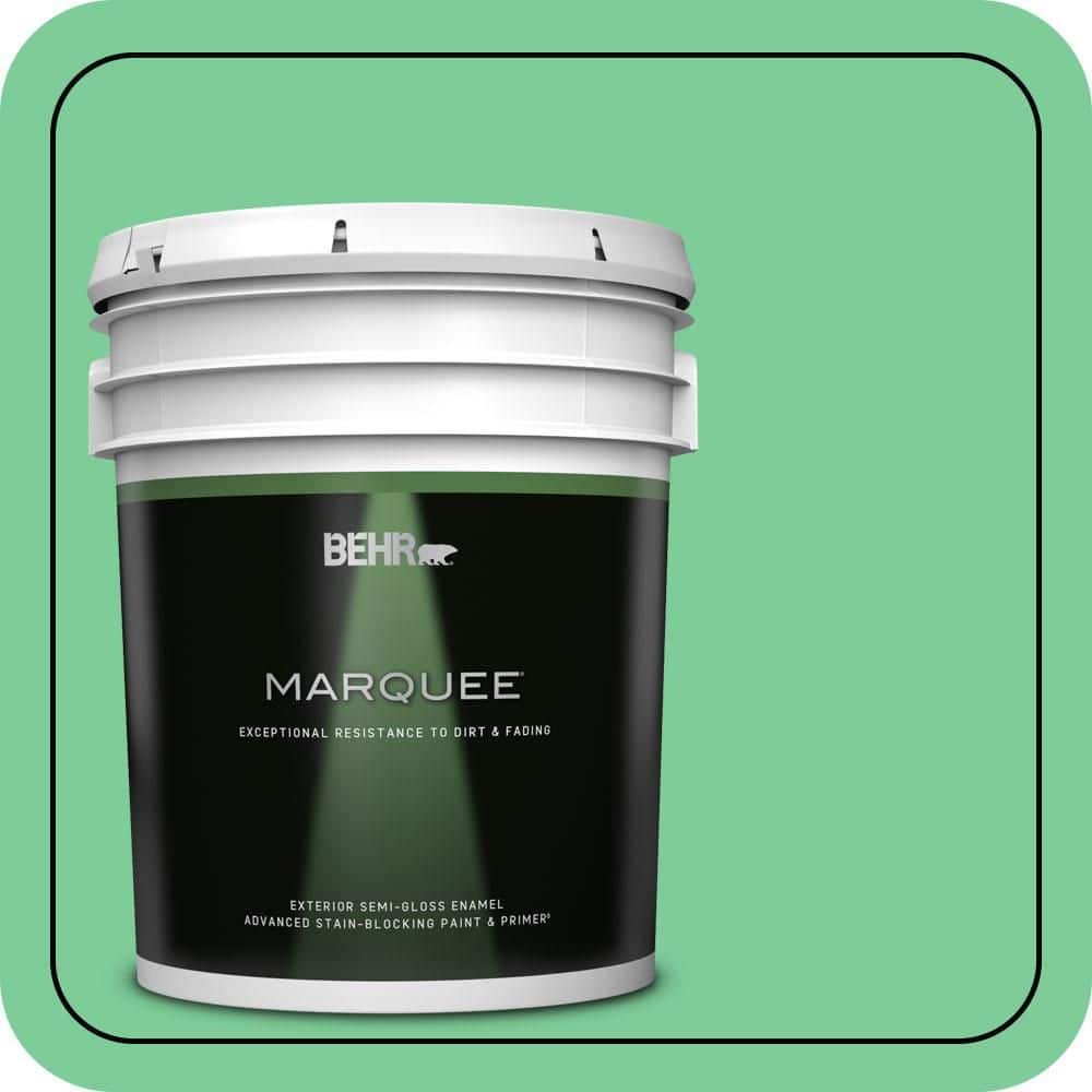 BEHR MARQUEE 5 gal. #460B-4 Garden Glow Semi-Gloss Enamel Exterior Paint & Primer