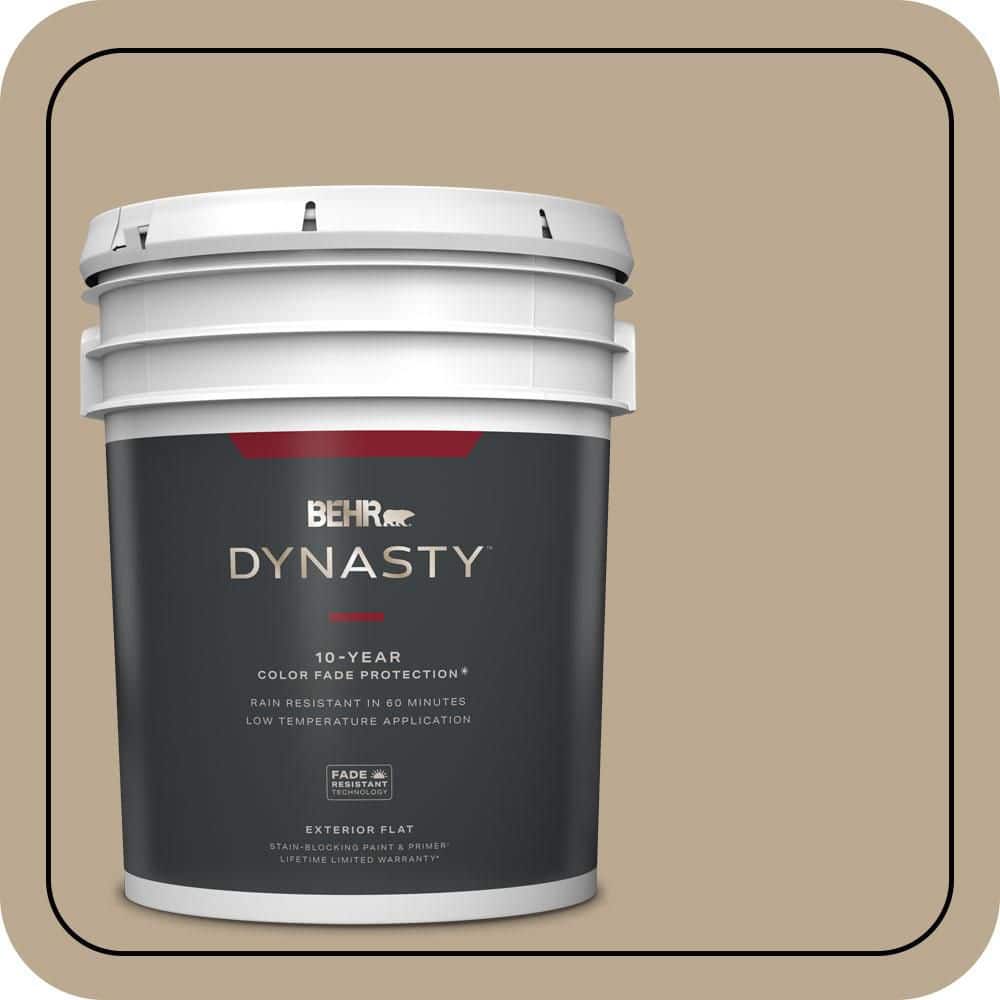 BEHR DYNASTY 5 gal. #N300-4 Open Canyon Flat Exterior Stain-Blocking Paint & Primer