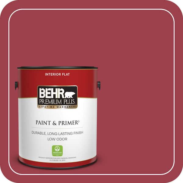 BEHR PREMIUM PLUS 1 gal. Home Decorators Collection #HDC-CL-01 Timeless Ruby Semi-Gloss Enamel Low Odor Interior Paint & Primer (3)