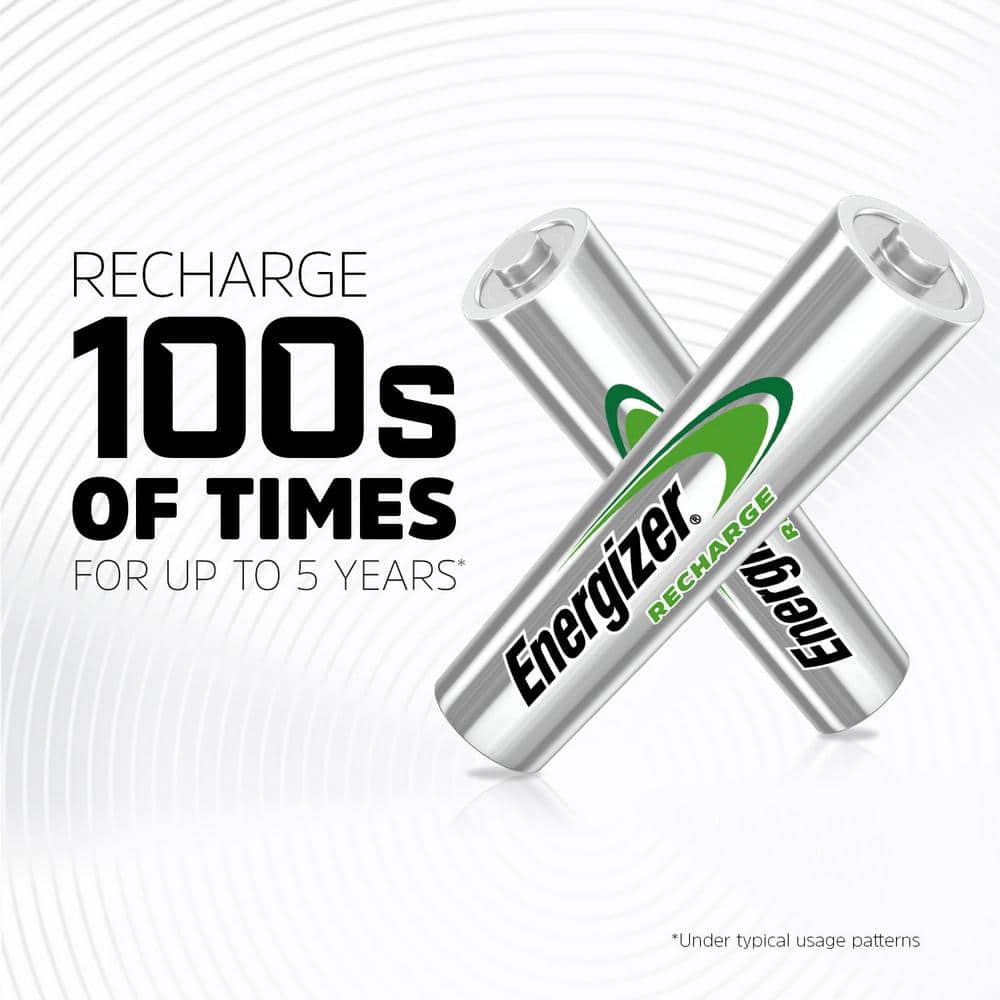 Energizer Power Plus Rechargeable AAA Batteries (4-Pack), 800 mAh Triple A Batteries (2)