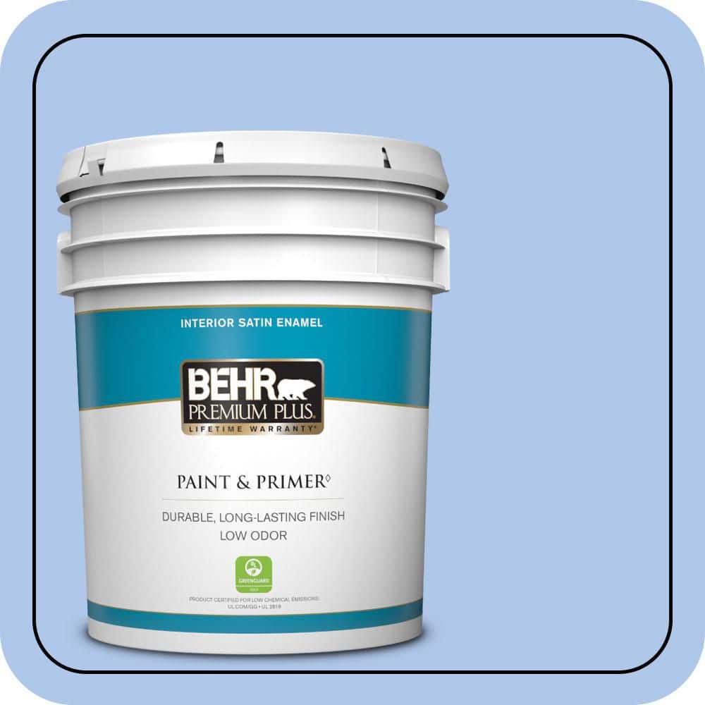 BEHR PREMIUM PLUS 5 gal. #P530-2 Promise Keeping Satin Enamel Low Odor Interior Paint & Primer