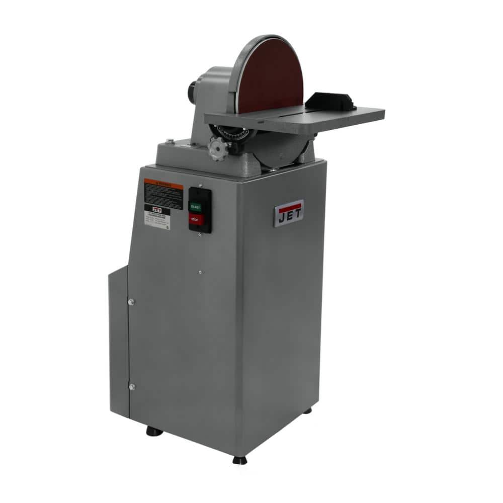 Jet 12 in. Industrial Disc Finishing Machine, 1-1/2 HP, 115/230-Volt 1Ph (J-4400 Amp)