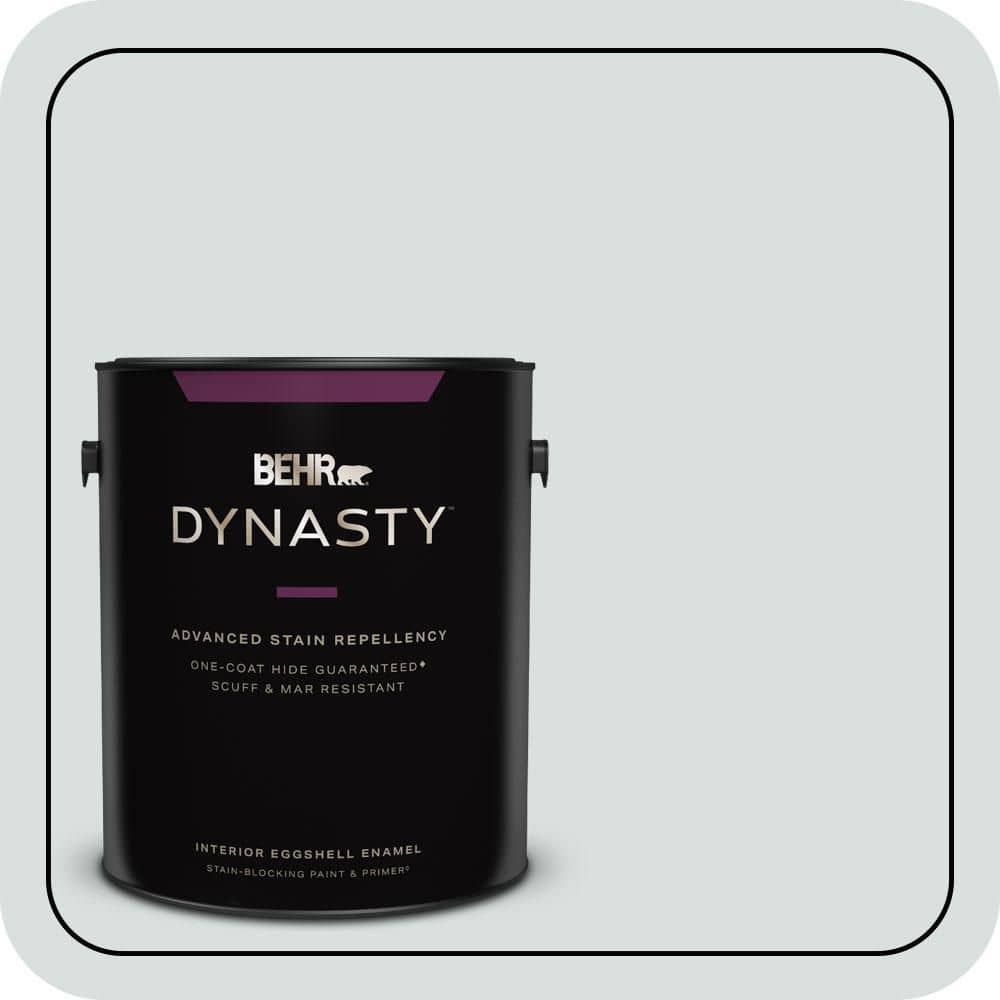 BEHR DYNASTY 1 gal. #MQ3-50 River Veil One-Coat Hide Eggshell Enamel Interior Stain-Blocking Paint & Primer