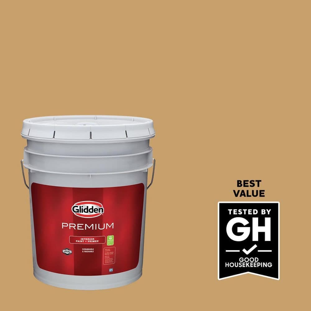 Glidden Premium 5 gal. PPG1089-5 Bleached Maple Semi-Gloss Interior Latex Paint