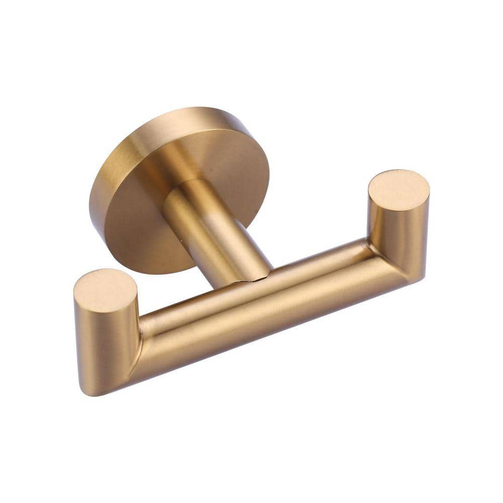 VEVETTA Wall Mount J-Hook Double Robe/Towel Hook Double Robe Hook
