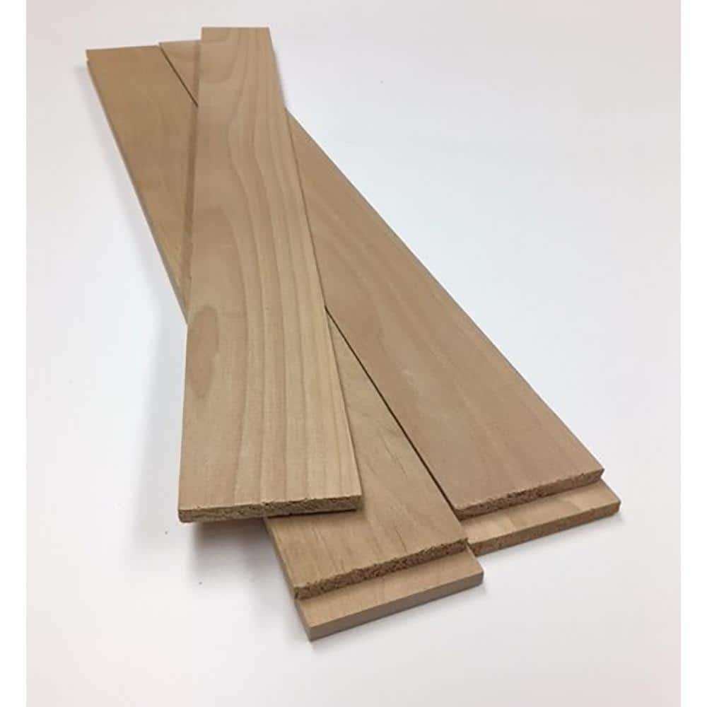 Swaner Hardwood 1/4 in. x 2.5 in. x 4 ft. Alder S4S Hardwood Hobby Board (5-Pack)