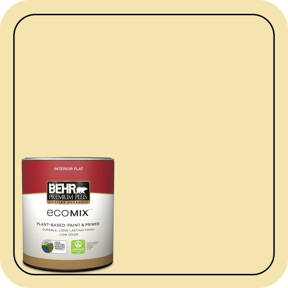 BEHR PREMIUM PLUS 1 qt. #390C-3 Windsong Flat EcoMix Plant-Based Interior Paint & Primer (1)