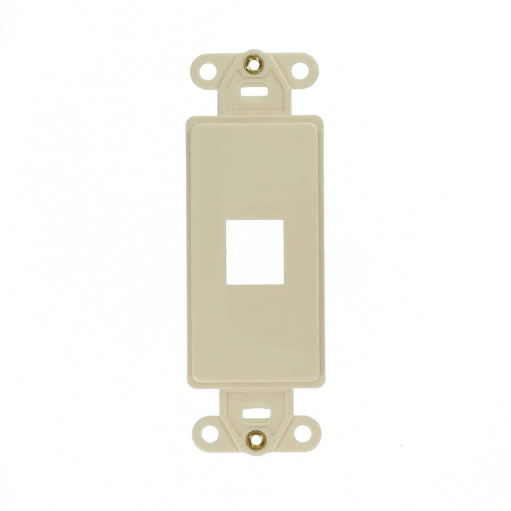 Leviton Almond 1-Gang Audio/Video Wall Plate (1-Pack) 41641-T (2)