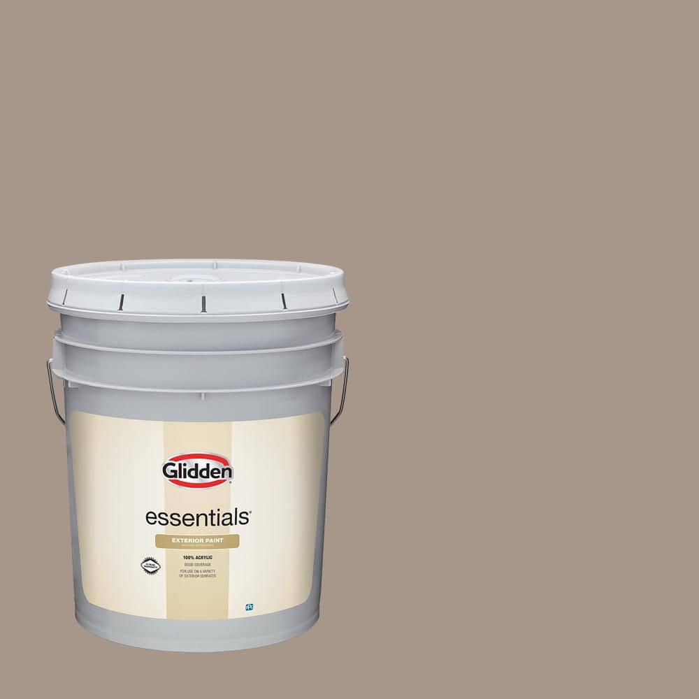Glidden Essentials 5-gal. PPG1020-5 Earl Gray Flat Exterior Paint