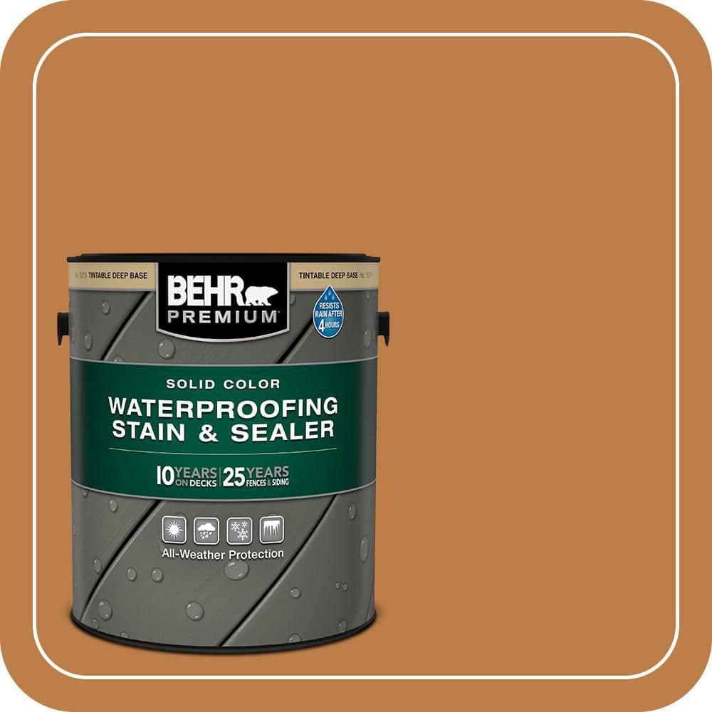 BEHR PREMIUM 1 gal. #SC-240 Autumn Trail Solid Color Waterproofing Exterior Wood Stain and Sealer
