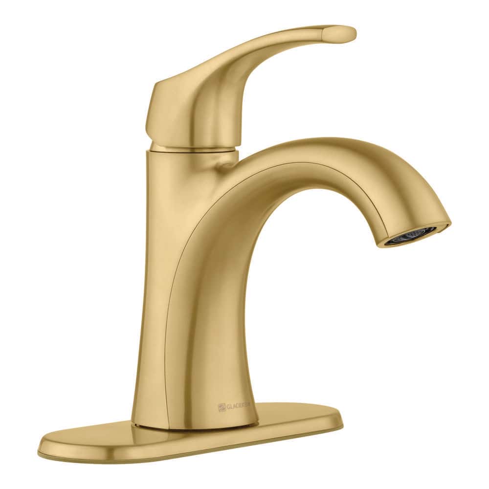 Glacier Bay Arnette Single Hole Single-Handle Bathroom Faucet in Brushed Gold