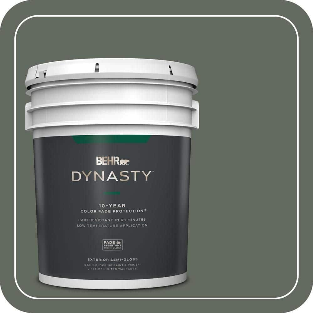 BEHR DYNASTY 5 gal. #N410-6 Pinecone Hill Semi-Gloss Exterior Stain-Blocking Paint & Primer