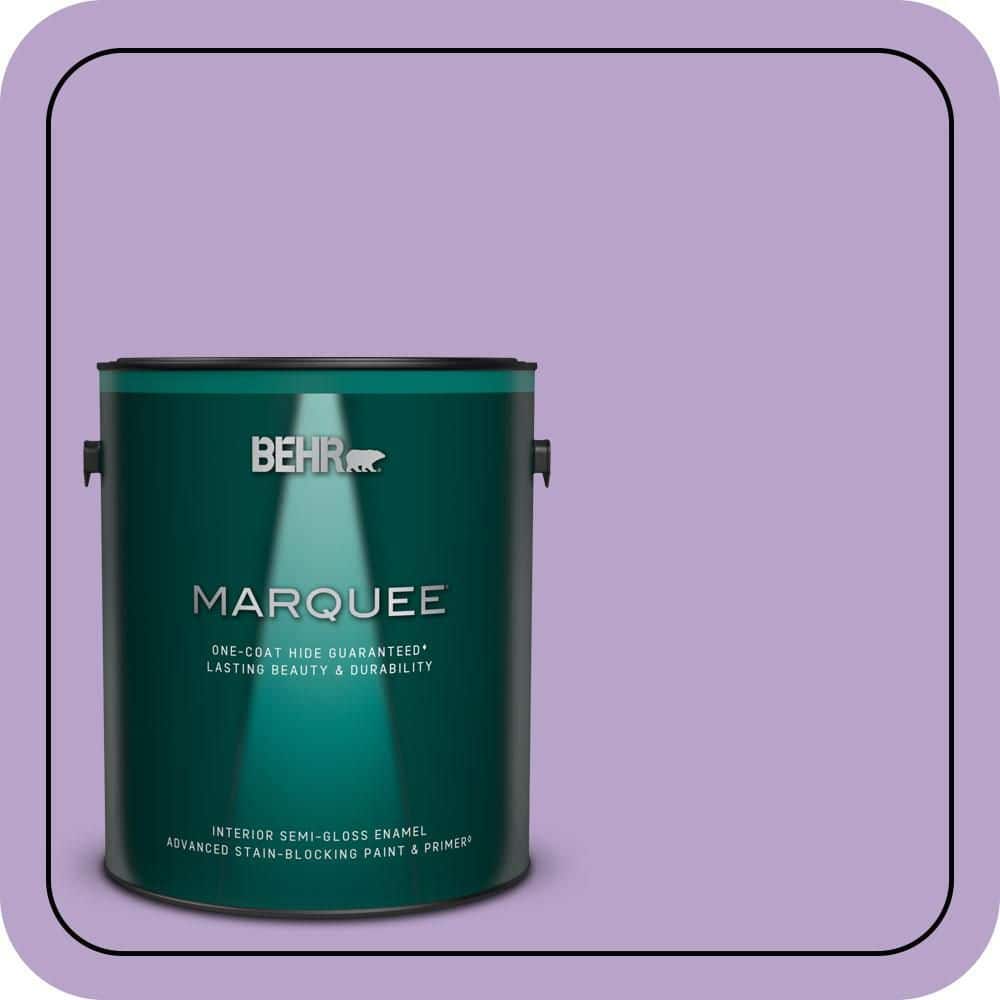BEHR MARQUEE 1 gal. #650B-4 Violet Fields Semi-Gloss Enamel Interior Paint & Primer