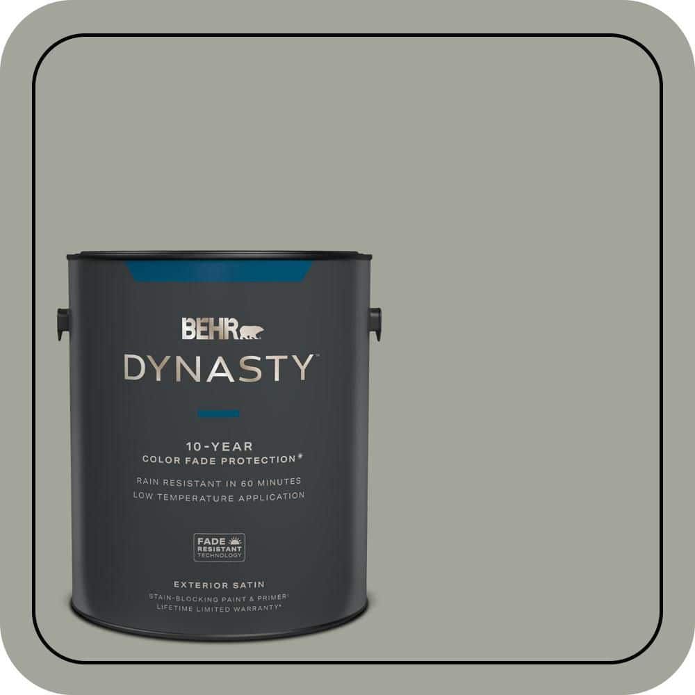 BEHR DYNASTY 1 gal. #N380-4 Strong Winds Satin Enamel Exterior Stain-Blocking Paint & Primer