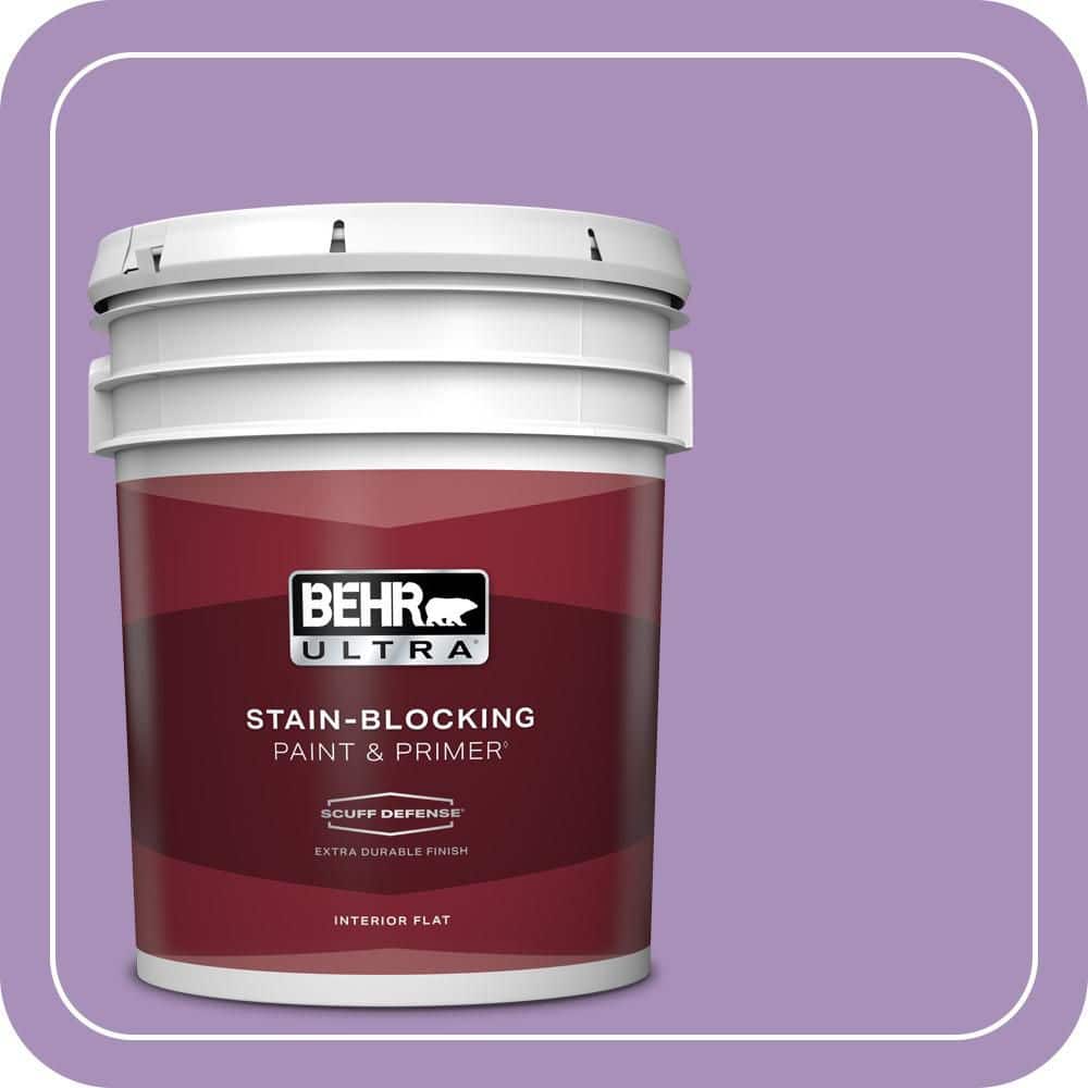 BEHR ULTRA 5 gal. #650B-5 Garden Pansy Extra Durable Flat Interior Paint & Primer