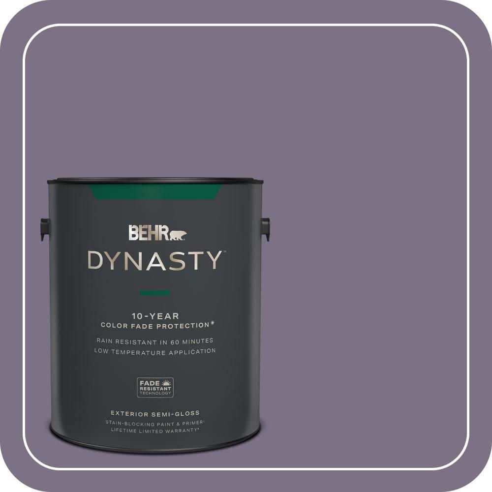 BEHR DYNASTY 1 gal. #660F-6 Peruvian Violet Semi-Gloss Exterior Stain-Blocking Paint & Primer