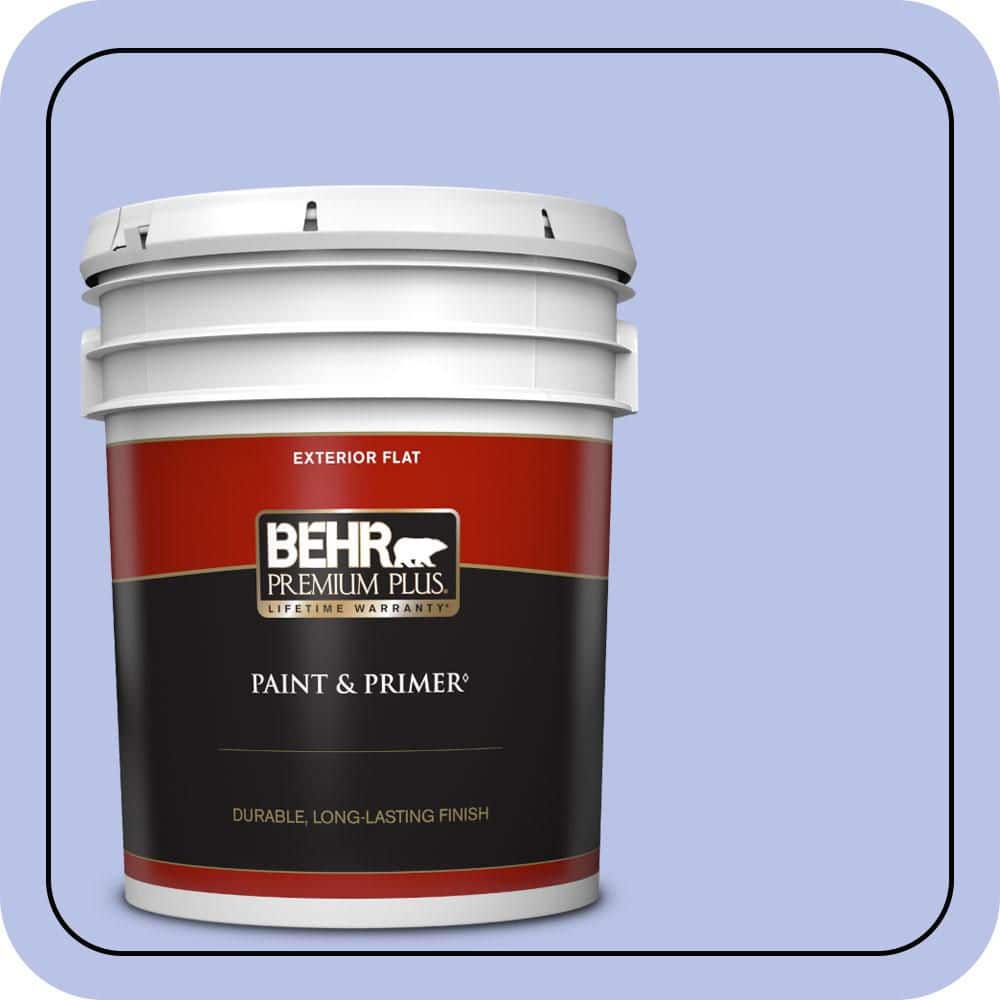 BEHR PREMIUM PLUS 5 gal. #P540-3 Canterbury Bells Flat Exterior Paint & Primer