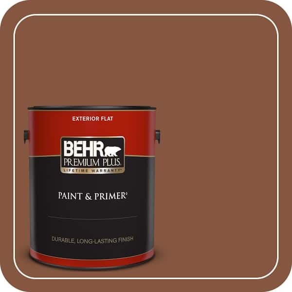 BEHR PREMIUM PLUS #230F-7 Florence Brown Interior/Exterior Paint & Primer Color Sample (3)